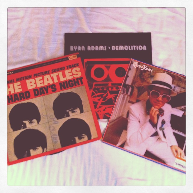 I found these bad boys a few weeks ago at a second-hand store, 2nd & Charles (which is an amazing store by the way). The Beatles were free from a friend, and I think I paid less than $20 for Elton and Ryan Adams.